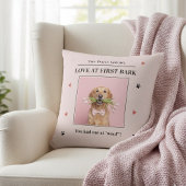 Love at First Bark Personalized Dog Custom クッション