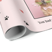 Love at First Bark Personalized Dog Valentine’s  ラッピングペーパー (ロールコーナー)