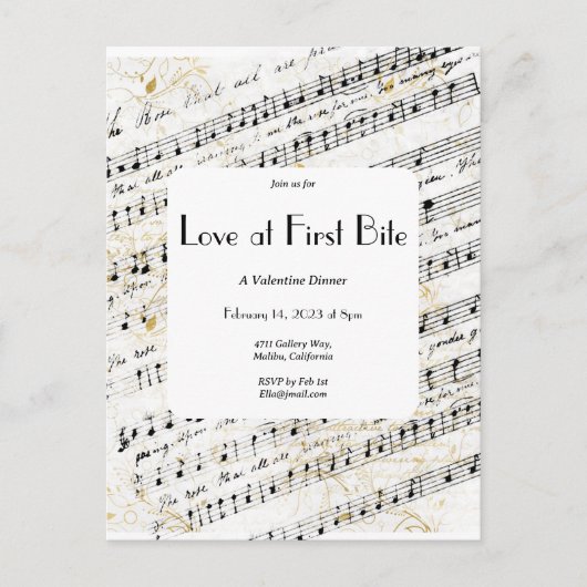 Love at First Bite招待はがき ポストカード (正面)