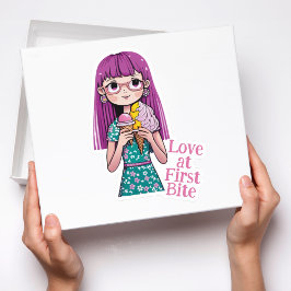 「Love At First Bite」おもしろいアイスクリームコーン シール