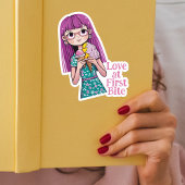 「Love At First Bite」おもしろいアイスクリームコーン シール