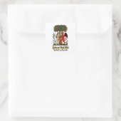 Love at First Bite – Medieval Devil & Eve Meme スクエアシール (バッグ)