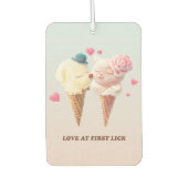 Love at First Lick: Bichon & Cat Ice Cream Art カーエアーフレッシュナー (正面)