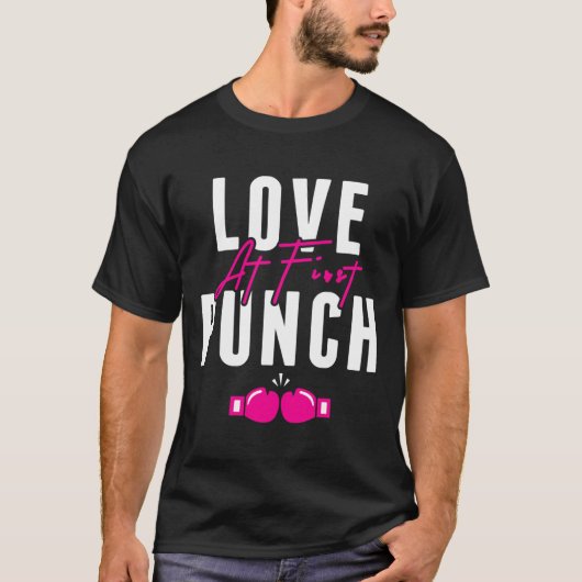 Love At First Punch Girl Kickboxing Cardio Workout Tシャツ (正面)