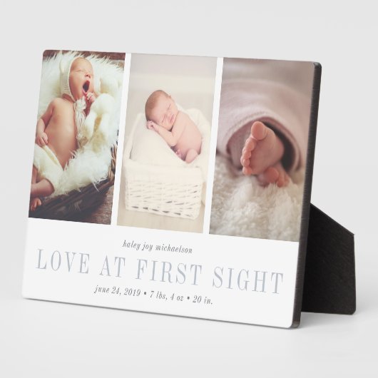 Love at First Sightベビー写真 フォトプラーク (側面)