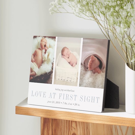 Love at First Sightベビー写真 フォトプラーク
