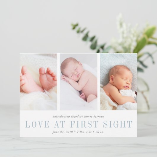 Love at First Sight写真誕生のお知らせ 案内状 (スタンド正面)