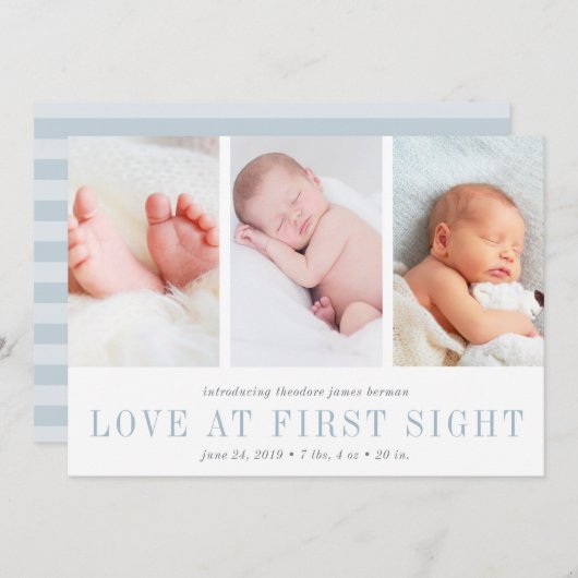 Love at First Sight写真誕生のお知らせ 案内状 (正面/裏面)