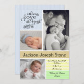 Love at First Sight カラフル Collage - Boy 案内状 (正面/裏面)