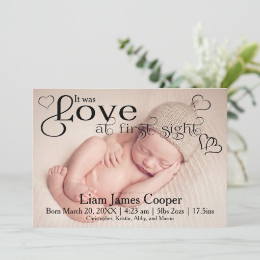 Love at First Sight -ベビー発表 案内状 (スタンド正面)