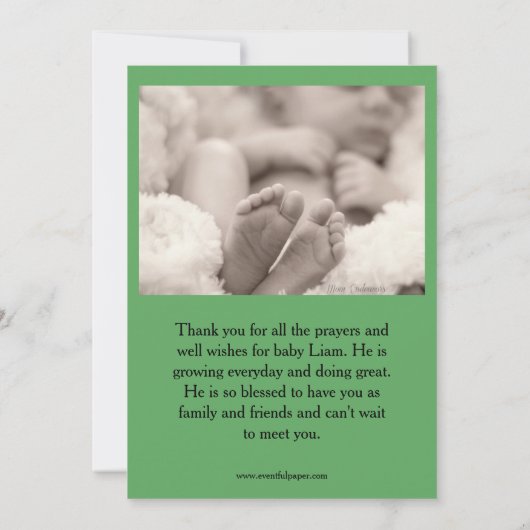 Love at First Sight -ベビー発表 案内状 (裏面)