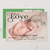 Love at First Sight -ベビー発表 案内状 (正面/裏面)