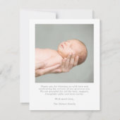Love at First Sight Photo Baby Announcement card (裏面)