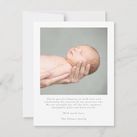 Love at First Sight Photo Baby Announcement card (裏面)