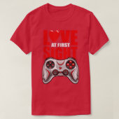 Love at First Sight Valentine's Dayビデオゲームゲーム Tシャツ (デザイン正面)