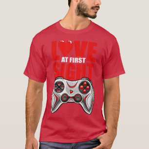 Love at First Sight Valentine's Dayビデオゲームゲーム Tシャツ