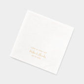 Love at First Sip名前をカスタムするス結婚クリプト 箔ナプキン (左)