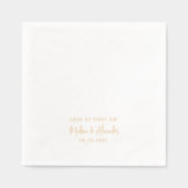 Love at First Sip名前をカスタムするス結婚クリプト 箔ナプキン (正面)