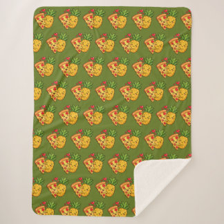 Love at First Slice - Pizza Meets Pineapple シェルパブランケット