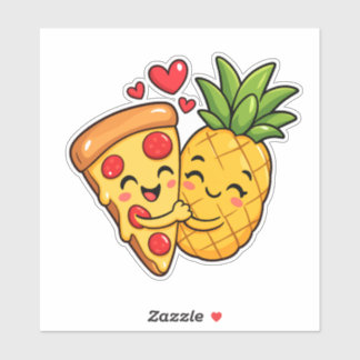 Love at First Slice - Pizza Meets Pineapple シール