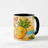 Love at First Slice - Pizza Meets Pineapple マグカップ (正面右)