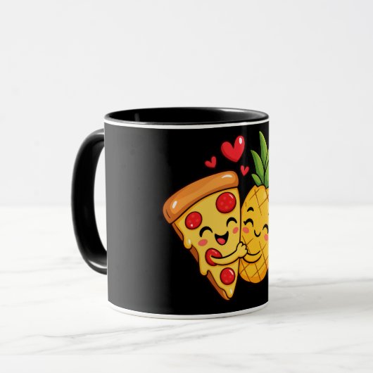 Love at First Slice - Pizza Meets Pineapple マグカップ (正面左)