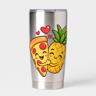 Love at First Slice - Pizza Meets Pineapple 保温保冷タンブラー