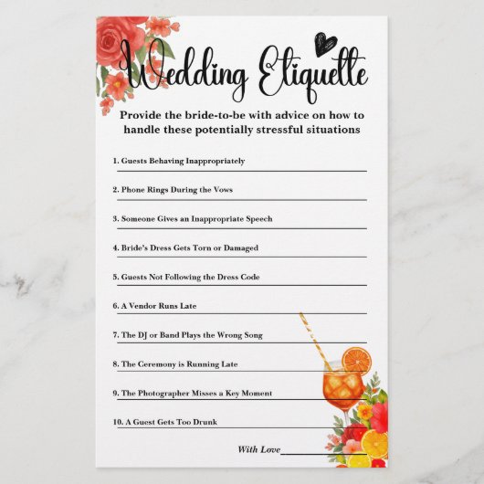 Love at First Spritzエチケット囲いカード (正面)