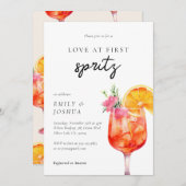 Love at First Spritzカップルシャワー 招待状 (正面/裏面)