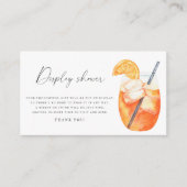 LOVE AT FIRST SPRITZブライダルディスプレイシャワー エンクロージャーカード (正面)