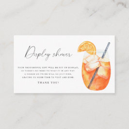 LOVE AT FIRST SPRITZブライダルディスプレイシャワー エンクロージャーカード