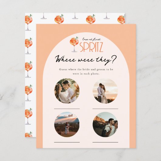 Love at First Spritzブライダル写真どこにいた (正面/裏面)