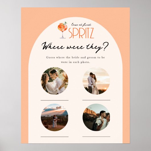 Love at First Spritzブライダル写真どこにいた ポスター (正面)
