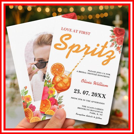 Love at First Spritz | ブライダルシャワーフォト 招待状