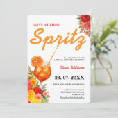 Love at First Spritz | ボヘミアンシトラスのシャワーパーティ 招待状 (スタンド正面)