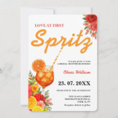 Love at First Spritz | ボヘミアンシトラスのシャワーパーティ 招待状 (正面)