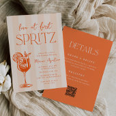 Love at First Spritz All-in-One Bridal Shower 招待状