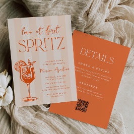 Love at First Spritz All-in-One Bridal Shower 招待状