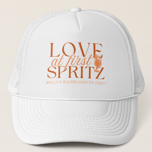 Love at First Spritz Bachelorette キャップ (正面)
