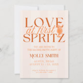 Love at First Spritz Bachelorette 招待状 (正面)