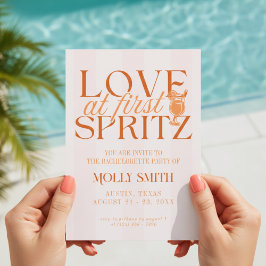 Love at First Spritz Bachelorette 招待状