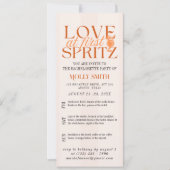 Love at First Spritz Bachelorette Itinerary  招待状 (正面)
