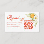 Love at First Spritz Bridal Registry QR code エンクロージャーカード (正面)