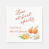 Love At First Spritz Bridal Shower スタンダードカクテルナプキン (正面)