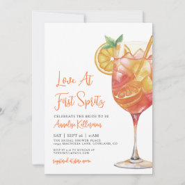 Love At First Spritz Bridal Shower 招待状