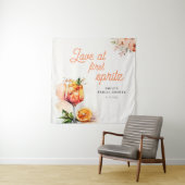 Love at First Spritz Bridal Shower Backdrop タペストリー (インサイチュ)