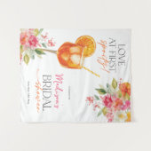 Love at First Spritz Bridal Shower Backdrop Sign タペストリー (正面(横))