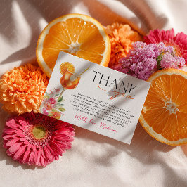 Love at First Spritz Bridal Shower Citrus  サンキューカード