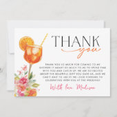 Love at First Spritz Bridal Shower Citrus  サンキューカード (正面)