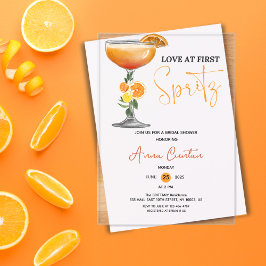 Love at First Spritz Bridal Shower Cocktail Drink アクリル招待状